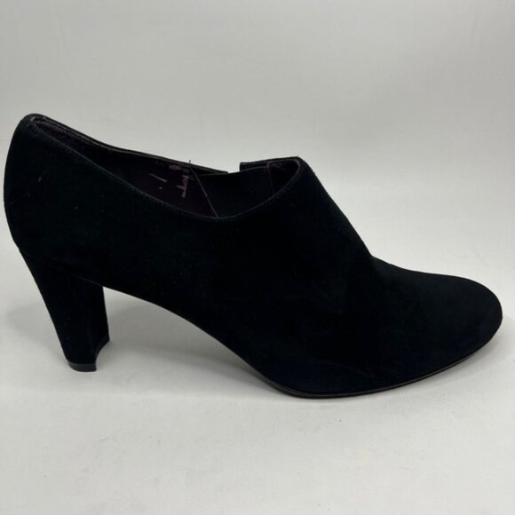 STUART WEITZMAN Made in Spain 🇪🇸 Black Suede Pumps Chunky Heel OW88728 Sz 10‎ - Picture 10 of 16